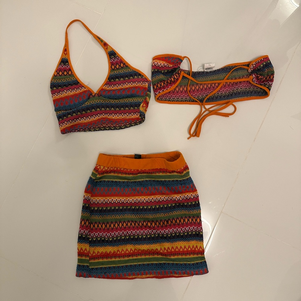 Colorful Striped Skirt